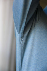 unaligned side and sleeve seam polo shirt the fleece milano light blue