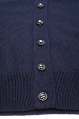 Navy-Blue-Cashmere-Sleeveless-Cardigan-The-Fleece-Milano-horn-buttons