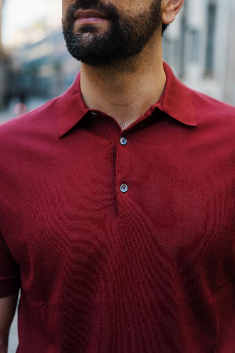 cotton-short-sleeve-polo-shirt-the-fleece-milano-burgundy-detail